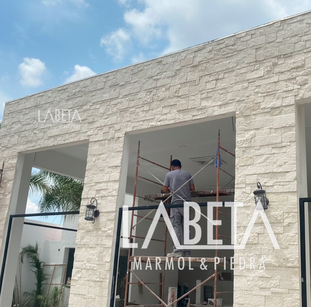 Instalacion Piedra Blanco Galarza 1Era | Piedras Labeta