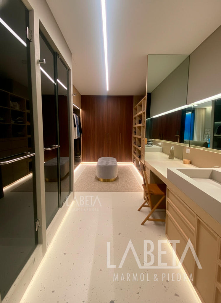 Cantera Blanco Perla Habitacion | Piedras Labeta