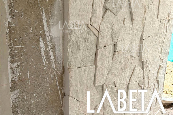 Piedra Blanco Galarza 1era Formato Irregular instalado