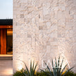 Piedra Blanco Galarza Primera Calidad en muro de residencia | Recubrimiento piedra natural blanca | Piedras Labeta
