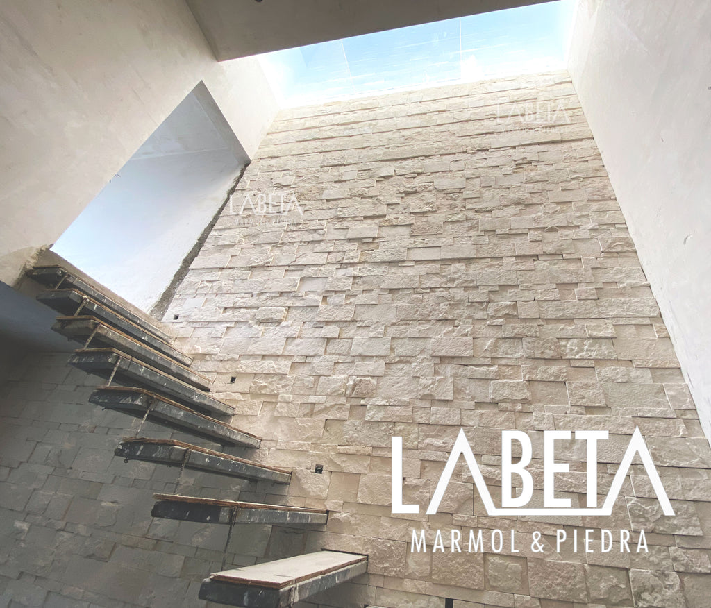 Muro Piedra Galarza Blanco | Piedras Labeta